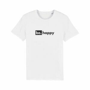 be. happy - unisex bio shirt weiss